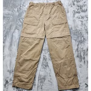 TravelSmith Pants Mens 34X30 Tan Convertible Cargo Zip Off Travel Hiking Outdoor